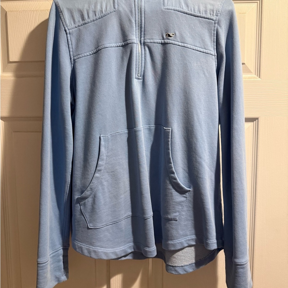 Vineyard Vines Pale Blue Crewneck with Whale Logo